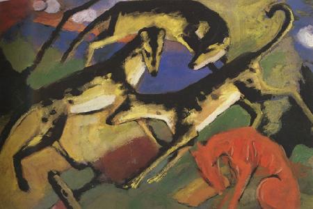 Franz Marc Playing Dogs (mk34)